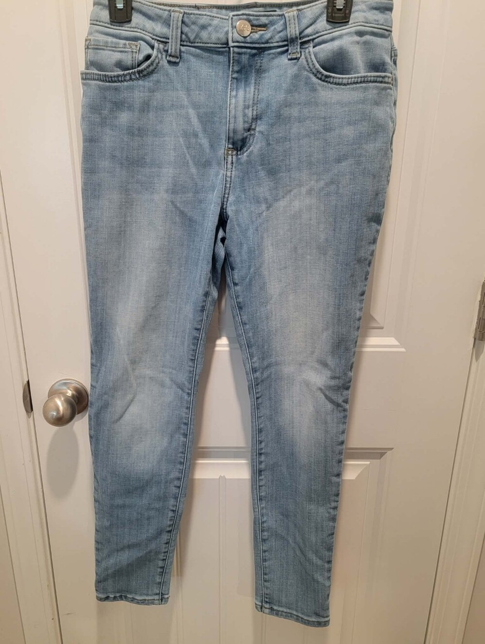 Lee Size 8 Slim Fit Mid-Rise Skinny Leg Light Stone Wahed Denim Blue Jeans